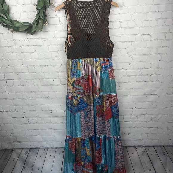 ARATTA Silent Journey Sleeveless Crochet Bodice Maxi Dress size small - Picture 3 of 10